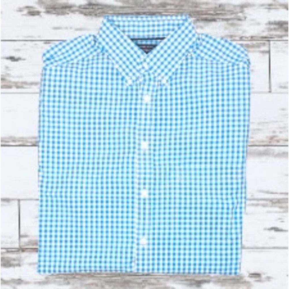 Maker & Company Classically Tailored Gingham Plaid Long Sleeve Shirt Size Large